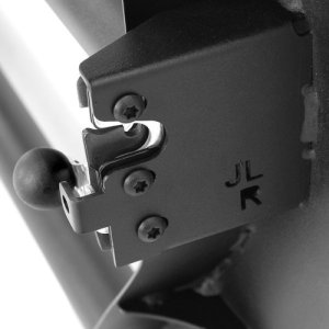 Jeep Wrangler JLU Door Replacements - Rear - Go Rhino - Trailline Tube Doors - Black textured powder coat - `18-`21